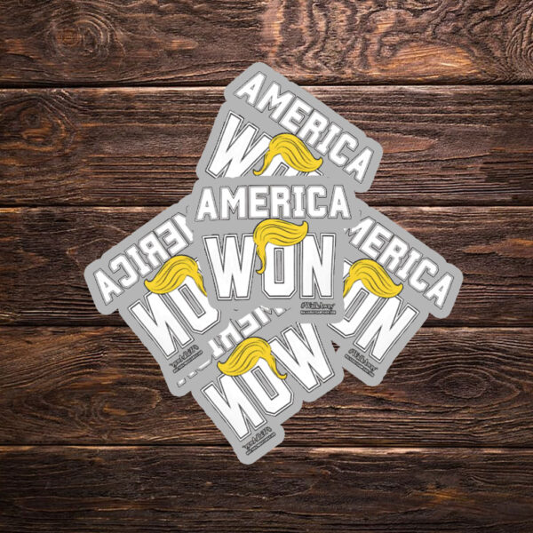 America Won Trump Hair Sticker ,Car Magnet