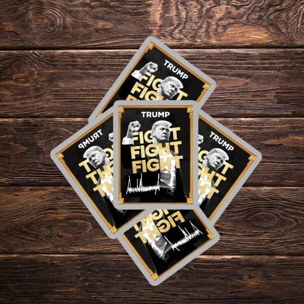 Donald Trump Fight Fight Fight Meme Coin Sticker ,Car Magnet