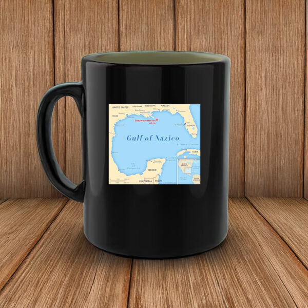 Gulf of Mexico map Trump Gulf of Nazico parody Mug