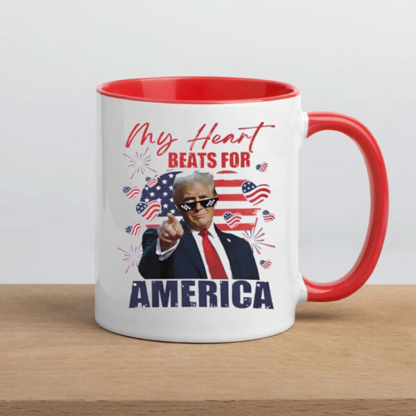 My Heart Beats For America Support Trump For President 2025 Mug