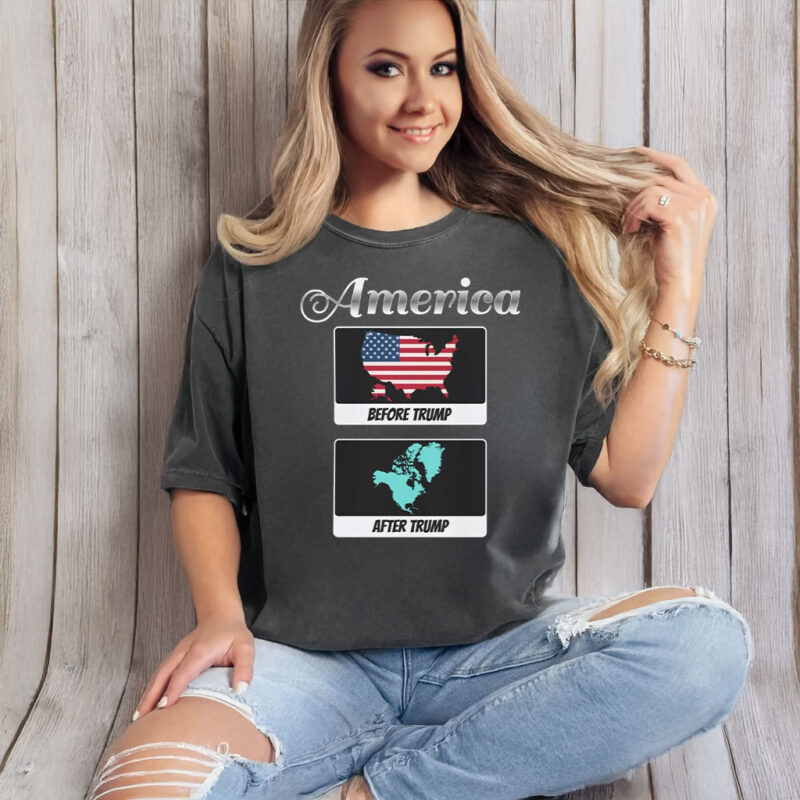 Political Map T-Shirt - America Before and After Trump