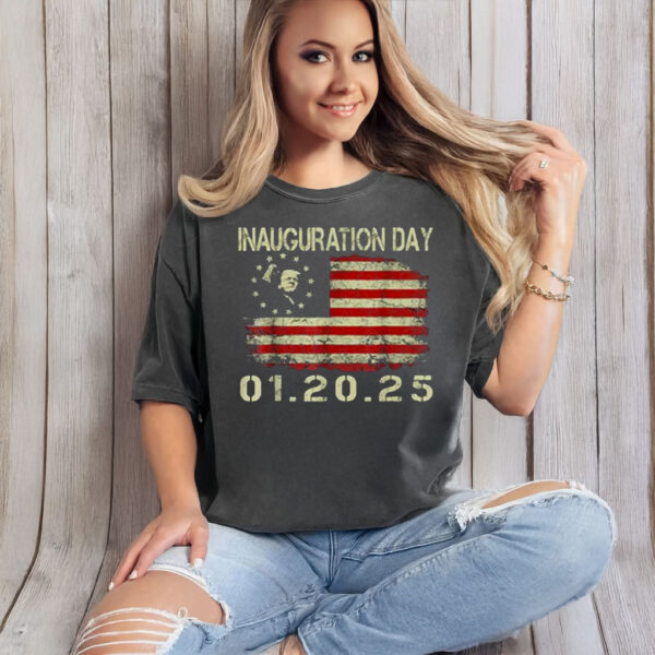 President Donald Trump Inauguration Day 2025 USA Flag T-Shirt