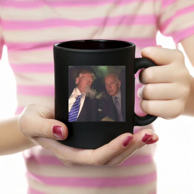 Trump And Biden Smoking Together Mug
