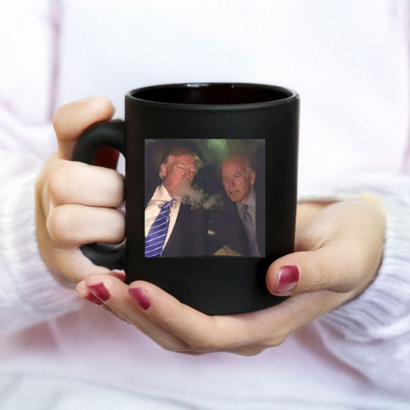 Trump And Biden Smoking Together Mug
