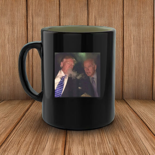 Trump And Biden Smoking Together Mug