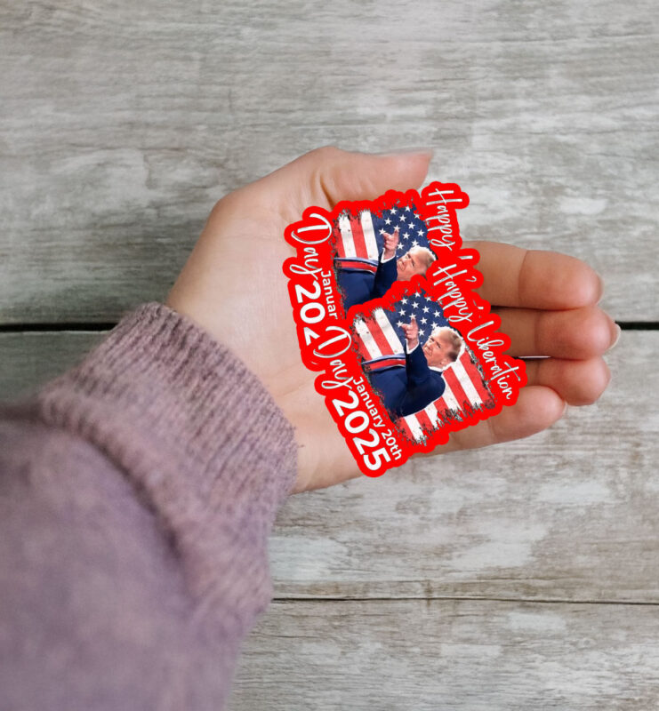 Trump Happy Liberation Declares Liberation Day Day 2025 President Sticker ,Car Magnet