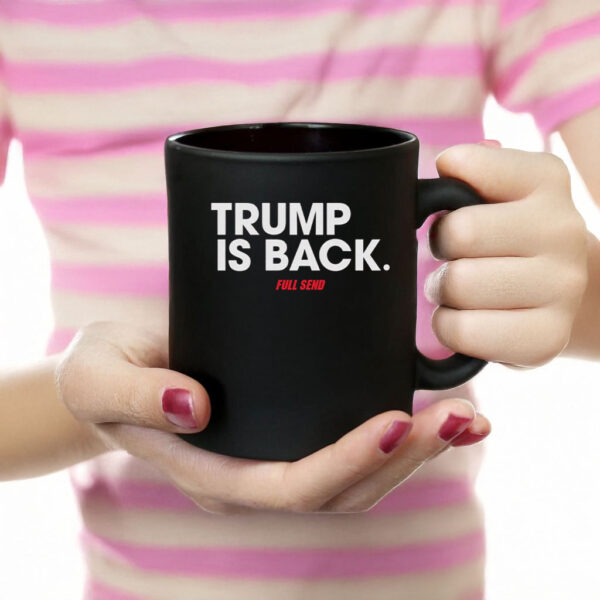 Trump Is Back Black Mug