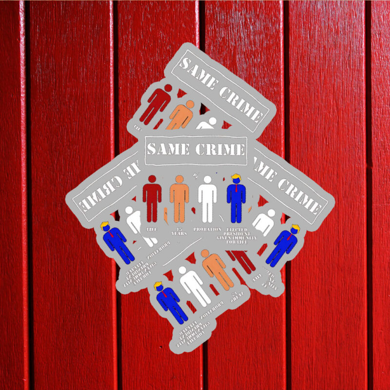 Trump Same Crime Elected President Given Immunity For Life Sticker ,Car Magnet